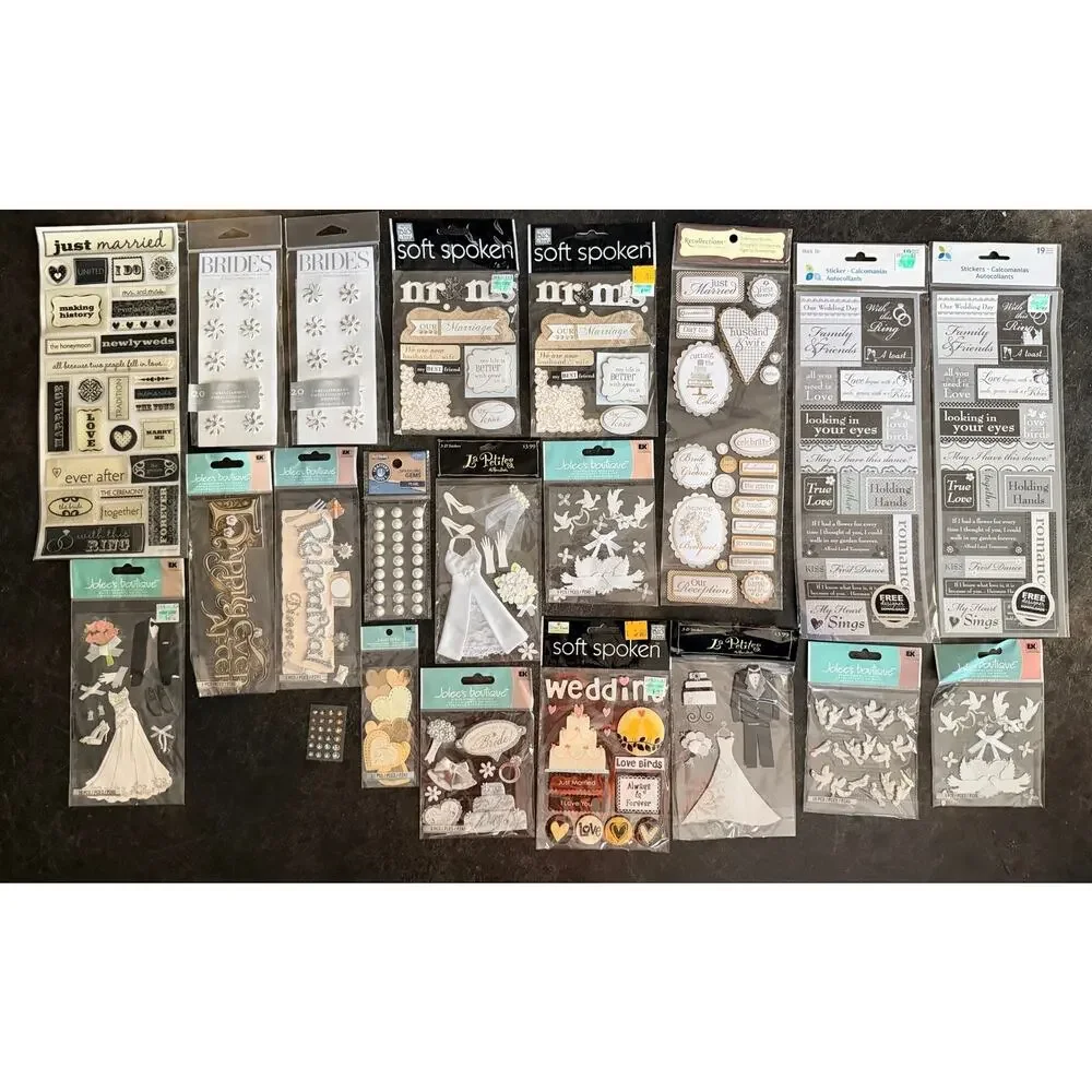 Wedding Scrapbooking Bundle Jolee’s Boutique / Soft Spoken / La Petites / Brides